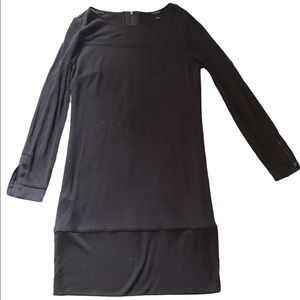Ann Taylor long-sleeve basic black dress